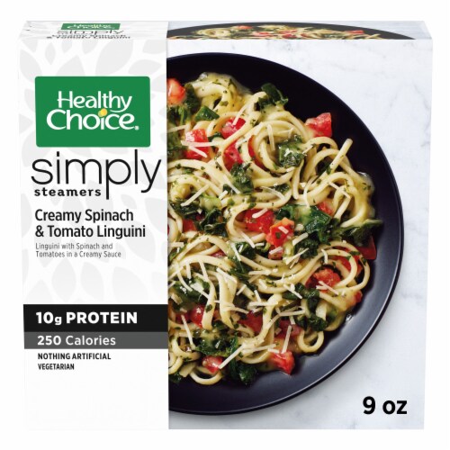 Healthy Choice Simply Steamers Creamy Spinach & Tomato Linguini, Frozen Meal