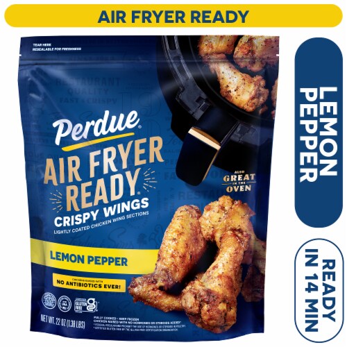 Perdue® Air Fryer Ready™ Frozen Fully Cooked Lemon-Pepper Chicken Wings