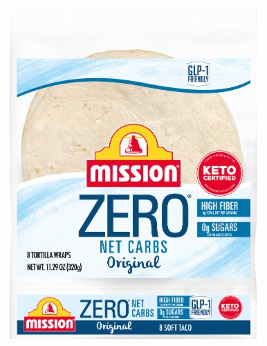 Mission Zero Net Carbs Original Soft Taco Size Flour Tortillas