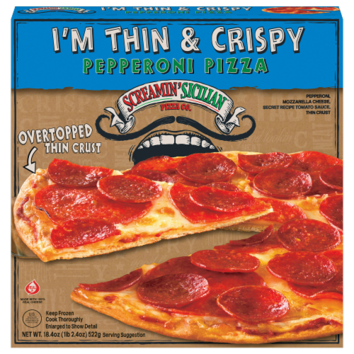 Screamin’ Sicilian® Thin & Crispy Crust Pepperoni Frozen Pizza