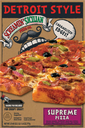Screamin’ Sicilian® Supreme Detroit Style Frozen Pizza