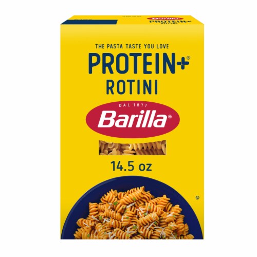Barilla Protein+ (Plus) Rotini Pasta Non-GMO and Kosher Certified Plant Based Protein Pasta