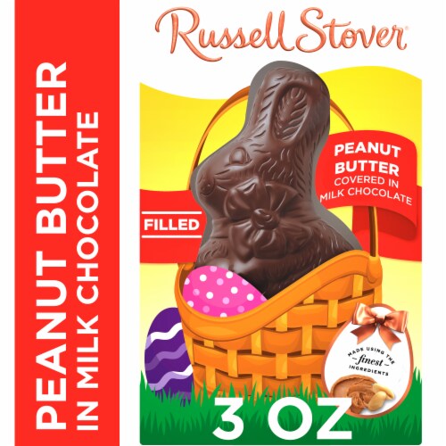 RUSSELL STOVER Easter Bunny Peanut Butter Milk Chocolate Candy Rabbit