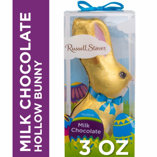 RUSSELL STOVER Easter Bunny Hollow Milk Chocolate Candy Rabbit