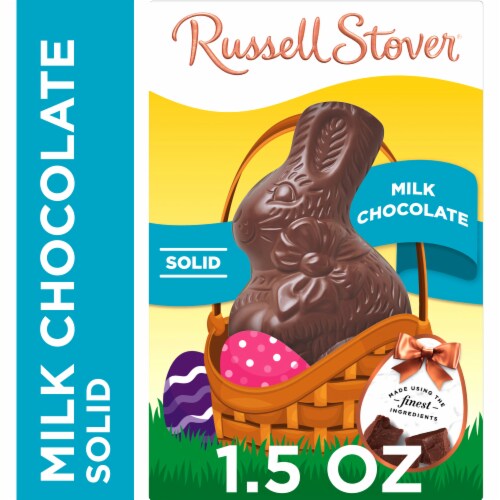 Russell Stover Easter Bunny Solid Milk Chocolate Candy Rabbit