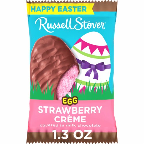 RUSSELL STOVER Easter Strawberry Crème Milk Chocolate Candy Easter Egg