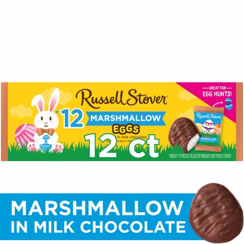 RUSSELL STOVER Marshmallow Milk Chocolate Candy Easter Egg Crate