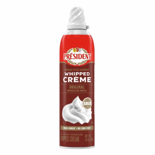 President Creamy Gourmet Whipped Cream Dessert Topping Vanilla Flavor