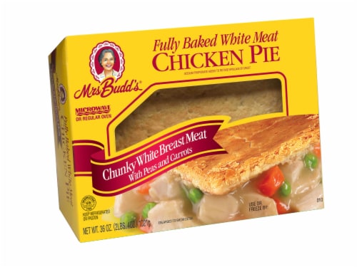 Mrs Budd’s® Chunky White Breast Meat With Peas and Carrots Chicken Pie