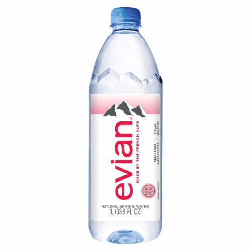 Evian Natural Spring Water Bottle