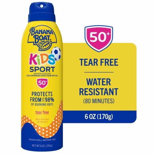 Banana Boat Kids Sport Sunscreen Spray SPF 50 Tear-Free Sting-Free Pediatrician Tested