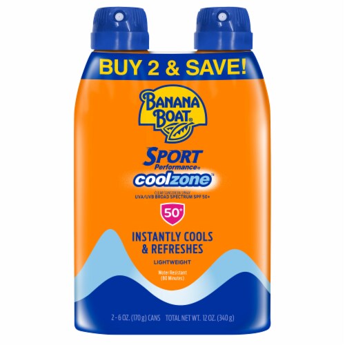 Banana Boat® Sport Performance Cool Zone Clear Sunscreen Spray SPF 50
