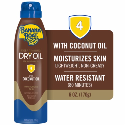 Banana Boat Deep Tanning Dry Oil Sunscreen Spray SPF 4