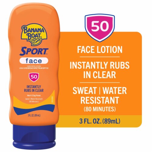 Banana Boat Sport Ultra Sunscreen Lotion for Face SPF 50 Broad Spectrum