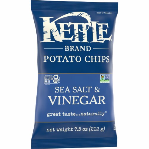 Kettle Brand Sea Salt and Vinegar Kettle Potato Chips 7.5 oz Bag