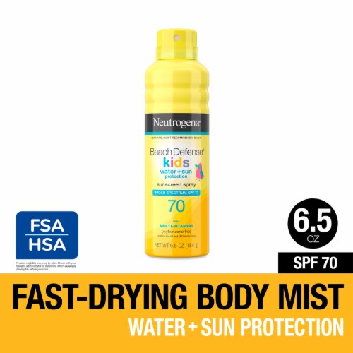 Neutrogena Beach Defense Kid Sunscreen Spray Broad Spectrum SPF 70 Water Resistant