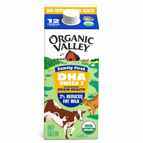 Organic Valley® Omega 3 DHA, Organic 2% Milk, Family First®