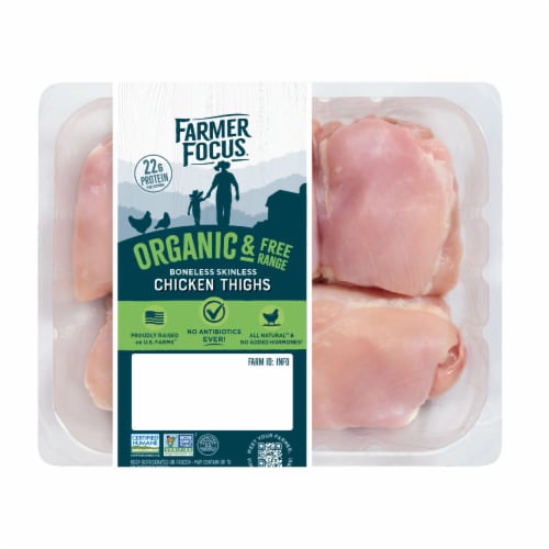 Farmer Focus Boneless Skinless Fresh Chicken Thighs