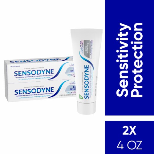 Sensodyne, Toothpaste For Sensitive Teeth and Cavity Protection, Extra Whitening