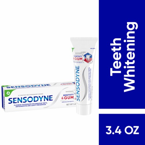 Sensodyne Sensitivity & Gum, Toothpaste For Sensitive Teeth, Antigingivitis, Whitening