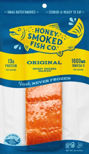 Honey Smoked Fish Smoked Salmon Fillet, Original, 6 oz