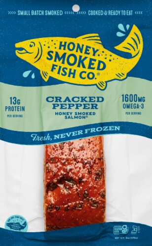 Honey Smoked Salmon 6oz Cracked Pepper