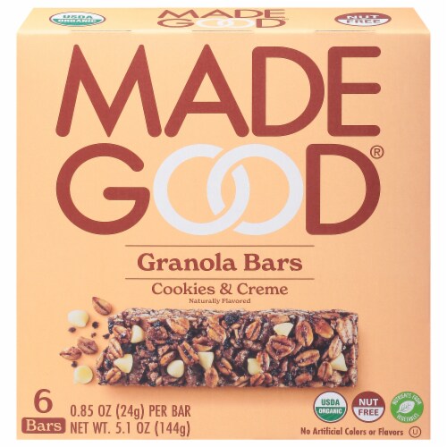 MadeGood Cookies & Cream Granola Bars