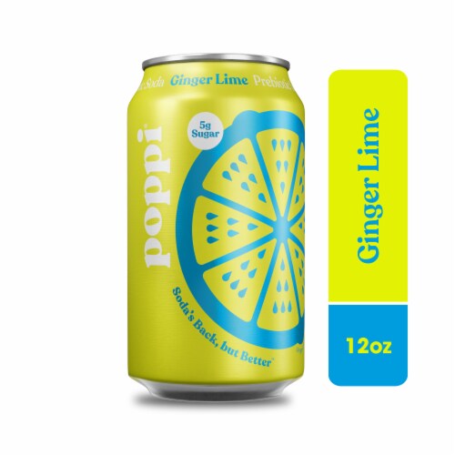 Poppi Ginger Lime Prebiotic Soda Can