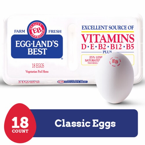 Eggland’s Best Classic Large White Eggs, 18 count