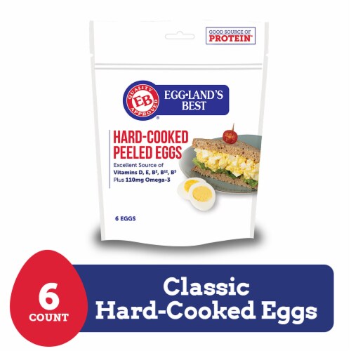 Eggland’s Best Hard Cooked Eggs, Medium White, 6 count