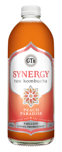 GT’s Synergy Raw Kombucha Peach Paradise
