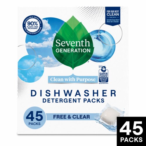 Seventh Generation Free & Clear Dishwasher Detergent Packs