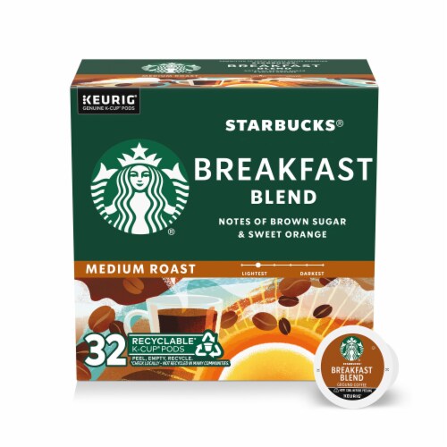 Starbucks® Breakfast Blend Medium Roast K-Cup Coffee Pods