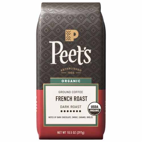 Peet’s Coffee, French Roast Organic Dark Roast Ground Coffee – 10.5oz Bag