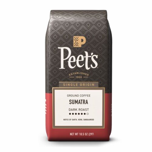 Peet’s Coffee, Single Origin Sumatra Dark Roast Ground Coffee – 10.5oz Bag