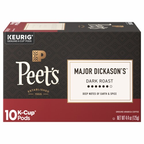 Peet’s Coffee, Major Dickason’s Dark Roast Keurig K-Cup Coffee Pods – 10ct Carton