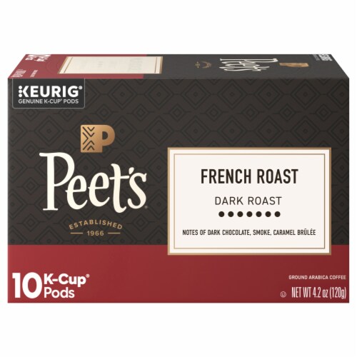 Peet’s Coffee, French Roast Dark Roast Single Serve Coffee Pods – 10ct Carton