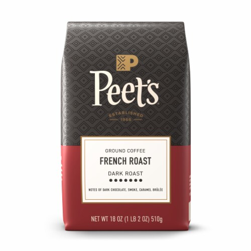Peet’s Coffee, French Roast Dark Roast Ground Coffee – 18oz Bag
