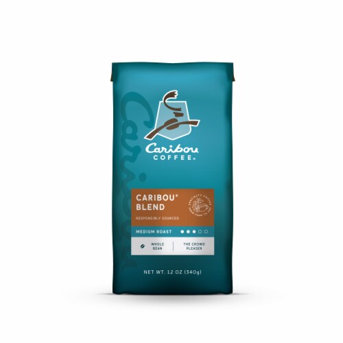 Caribou Coffee, Caribou Blend Medium Roast Whole Bean Coffee – 12oz Bag