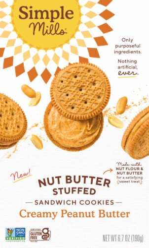 Simple Mills® Creamy Peanut Butter Stuffed Sandwich Cookies