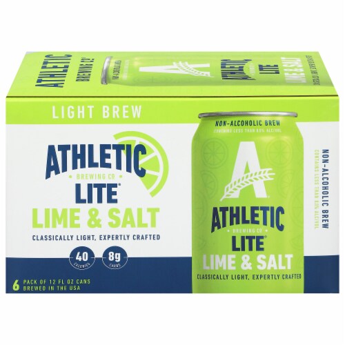 Athletic Brewing Co Lite Non-Alcoholic Brew Lime & Salt Beer 6 – 12 fl oz Cans