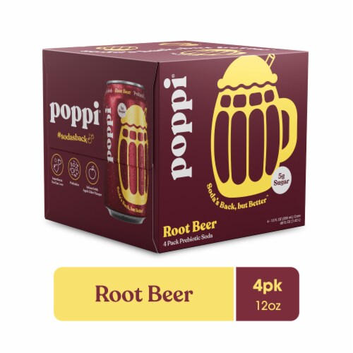 Poppi Root Beer Prebiotic Soda Cans