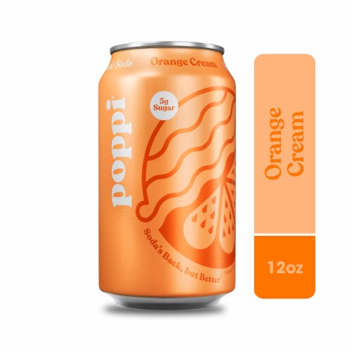 Poppi Orange Cream Prebiotic Soda Can