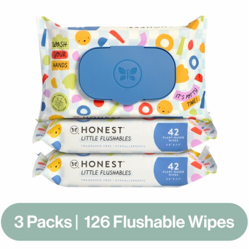 The Honest Company Little Flushables Hypoallergenic & Fragrance Free Wipes