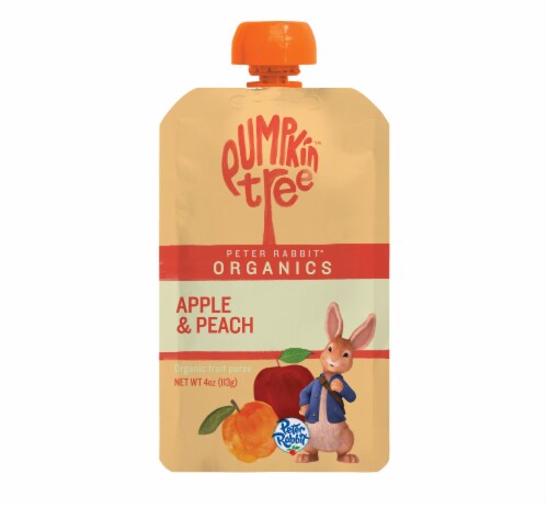 Peter Rabbit Organics Apple & Peach Fruit Snack, 4 Ounce Squeeze Pouch