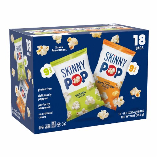 SkinnyPop Original and Dairy Free White Cheddar Popcorn Snack Variety Pack