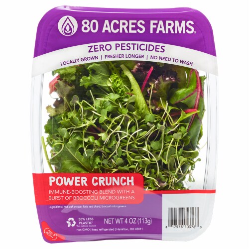 80 Acres Farms® Power Crunch Salad Blend Mix with Lettuce Kale Chard & Microgreens