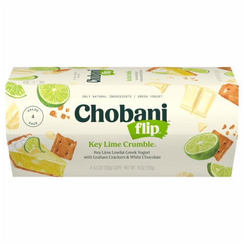 Chobani® Flip® Low-Fat Greek Yogurt Key Lime Crumble® 4.5oz 4PK