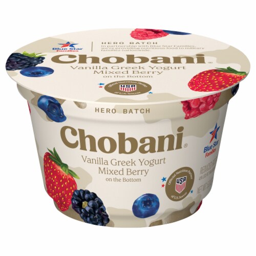 Chobani® Vanilla with Mixed Berry on the Bottom Low Fat Greek Yogurt