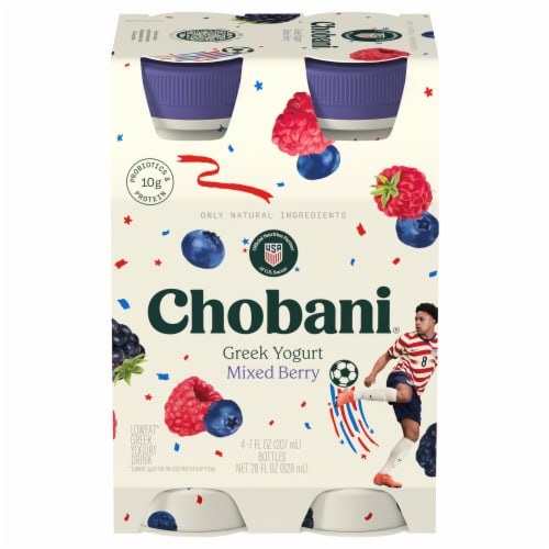 Chobani Lowfat Greek Mixed Berry Yogurt Drink 4 – 7 fl oz Bottles